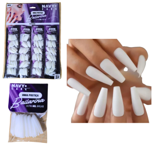 UNHAS POSTIÇAS BAILARINA C/24 PCTES C/20 UNHAS - 21004