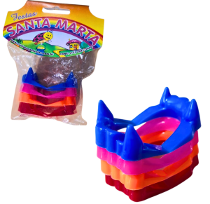 DENTADURA COLORIDA C/4 UNID