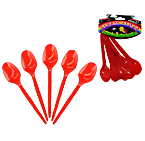 COLHER PLÁSTICO SOBREMESA VERDE C/12 UNID