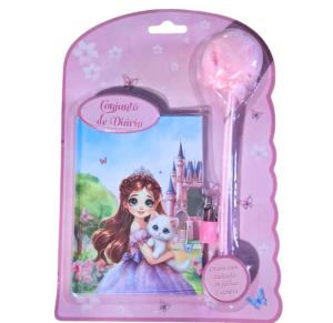 DIARIO C/CHAVE E CANETA POM POM 20X28CM - SXFS-14366