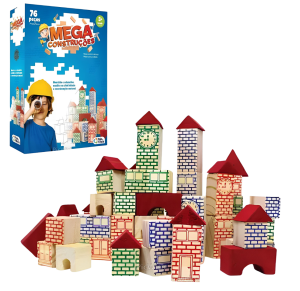 MEGA CONSTRUÇÕES 76 PÇS EM MADEIRA - 7395