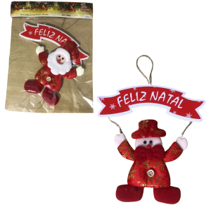 NT - ENFEITE PLACA FELIZ NATAL SORTIDO - ZC212