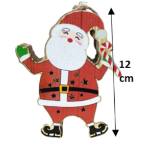 NT - ENFEITE DE MADEIRA PAPAI NOEL C/LUZ - NTA04003