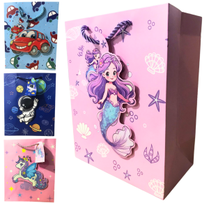 SACOLA DE PRESENTE 23X18X10CM INFANTIL SORTIDA - FJ90125