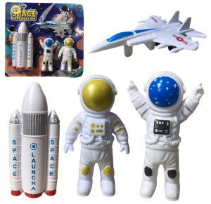BONECO ASTRONAUTA C/AVIÃO E ESPAÇONAVE - TS90166