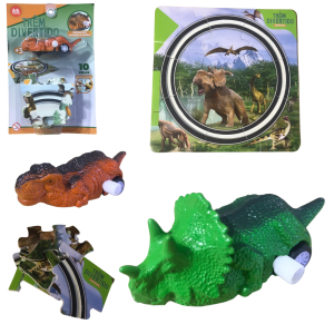 TRENZINHO DINO QUEBRA CABEÇA C/PISTA C/10 PÇS - AKT4618