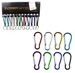 CHAVEIRO MOSQUETÃO 6CM C/12 PÇS - AX-15699