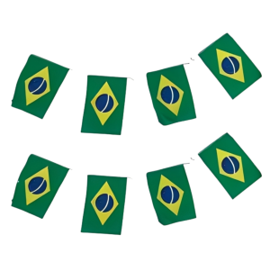 BRASIL BANDEIRINHAS POLIESTER 14X21CM C/3M - AX13960-A
