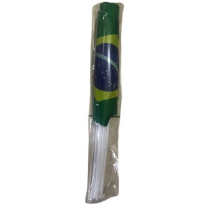 BRASIL BANDEIRA POLIESTER 30X45CM C/HASTE C/12 PÇS  - AX20877-A