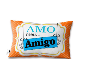 ALMOFADA 28X18CM - AMO MEU AMIGO