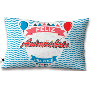 ALMOFADA 28X18CM - FELIZ ANIVERSARIO PARA VOCE