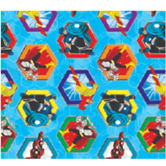 SACO METALIZADO 44X59CM C/50 UNID HERÓIS - VP 89
