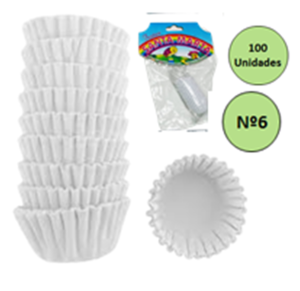 FORMA DE BRIGADEIRO BRANCO Nº 6 C/100 UNID