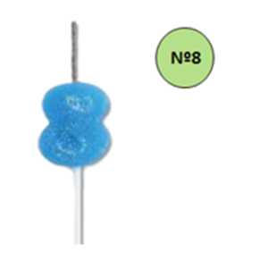 VELA GLITER PQ AZUL Nº 8