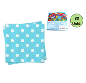GUARDANAPO POÁ AZUL CLARO C/30 UNID