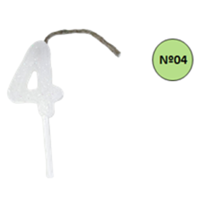 VELA GLITER PQ BRANCA Nº 4