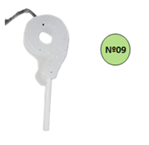 VELA GLITER PQ BRANCA Nº 9