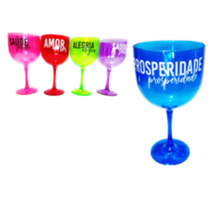 TAÇA DE GIN 630ML TRANSLUCIDA C/FRASES - TG301-FR