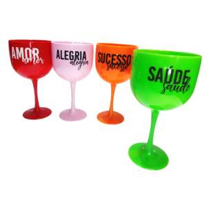 TAÇA DE GIN 630ML LEITOSA C/FRASES - TG265-FR