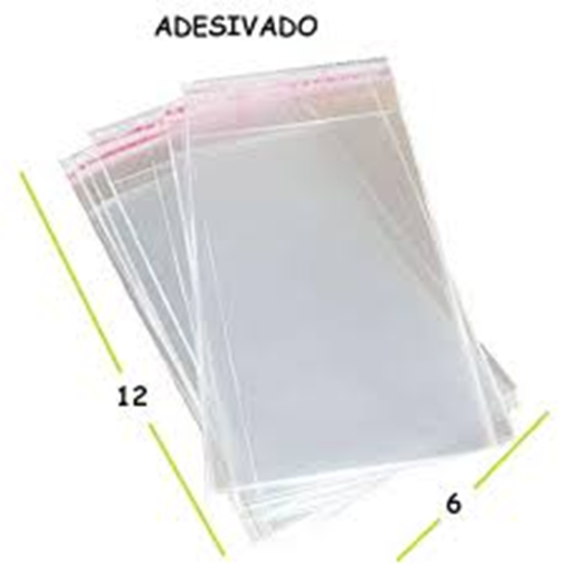 SACO PP ADESIVADO 6X12+3CM C/100 UNID - ALL 30