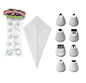 BICO PARA CONFEITAR C/8 UNID + SAQUINHO