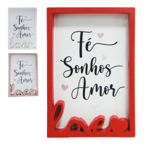 PORTA RETRATO PL 10X15CM LOVE - 20446