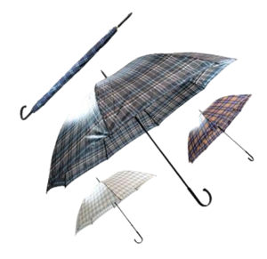 GUARDA CHUVA PORTARIA XADREZ CABO CURVO - 1223-3