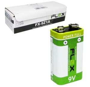 BATERIA 9V ZINCO CARBONO FLEX C/10 PÇS - FX-9Z1A