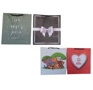 SACOLA DE PRESENTE 24X22X7,5CM - REF 4556