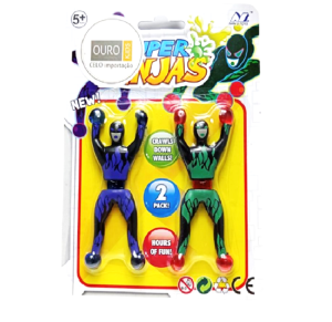 BONECO SUPER NINJA C/2 PÇS - 666B-2