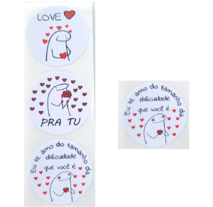 ETIQUETA ADESIVA MENSAGEM DE AMOR C/ 60 UNID - L64