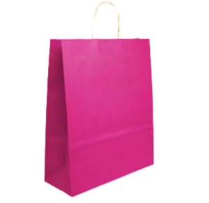 SACOLA KRAFT ROSA 24X10X33 C/10 UNID