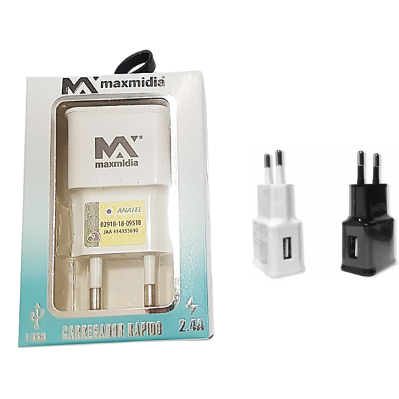 CARREGADOR USB 2,4A NA CX - MAX-CAR111