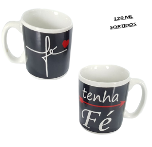 CANECA DE PORCELANA 120ML - FÉ - U21-45