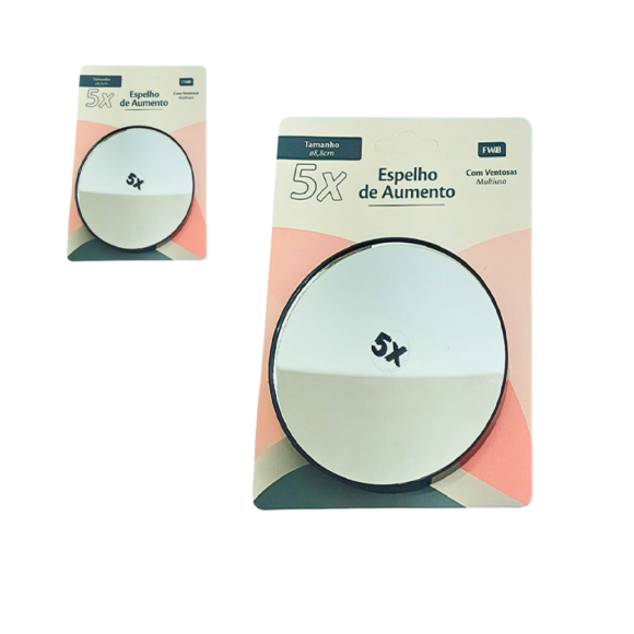 ESPELHO DE AUMENTO 5X - 8,8CM - 8483