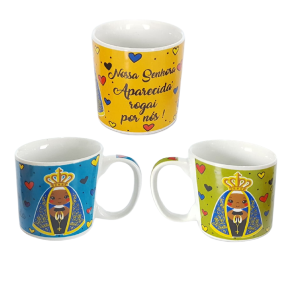 CANECA DE PORCELANA 300ML - NS APARECIDA - UT11-46