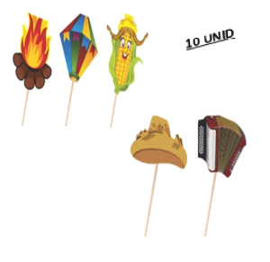 PALITO DECORATIVO FESTA JUNINA C/10 UNID - 61.7