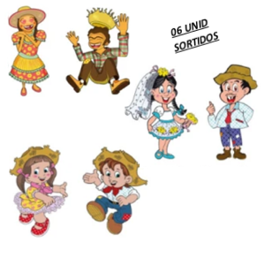 CASAL CAIPIRA FESTA JUNINA C/6 UNID - 124.7