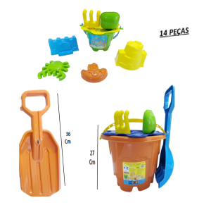 BALDE DE PRAIA BALDÂO C/14 PÇS - BQ0874S