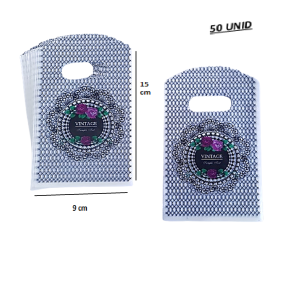 SACOLA DE PRESENTE PLASTICA 9X15CM C/50UNID -  LP 6810