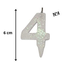 VELA MINI BRILHO BRANCA N°04