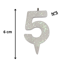 VELA MINI BRILHO BRANCA N°05