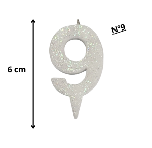 VELA MINI BRILHO BRANCA N°09