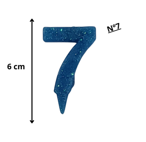 VELA MINI BRILHO AZUL N°07