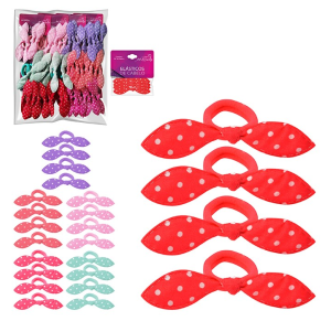 ELASTICO BOLINHA C/LAÇO COLOR C/12 PÇS - ZG116