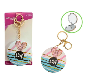ESPELHO DE BOLSA C/CHAVEIRO 7CM - ZUN1095