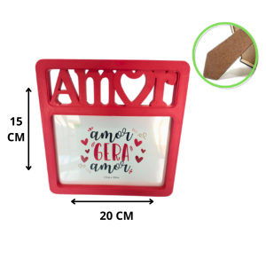 PORTA RETRATO PL 15X20CM AMOR - DT5106