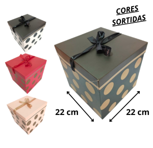CAIXA DE PRESENTE BOLAS 22X22X22CM - RMT1891