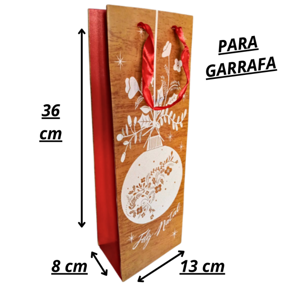 NT - SACOLA DE NATAL P/GARRAFA - NTS1033V