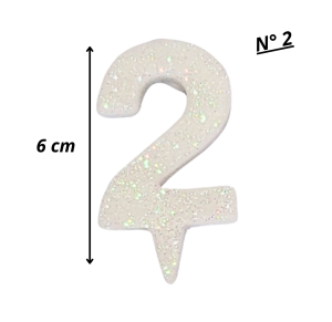 VELA MINI BRILHO BRANCA N°02